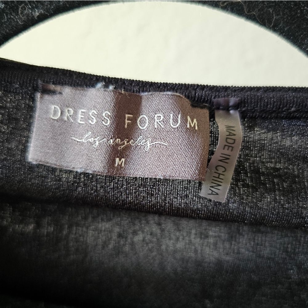 Dress Forum Los Angeles Black Long Sleeve Twist Bodysuit Medium - Picture 4 of 6